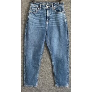 American Eagle Outfitters Mom Jeans Womens Size 4 Short Blue Stretch Denim